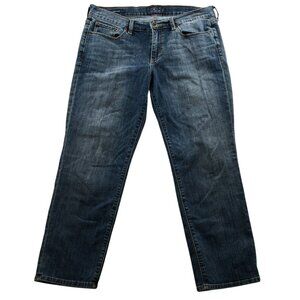 Lucky Brand Womens Jeans Size 10/30 Sweet Crop Straight Leg Classic Blue Denim
